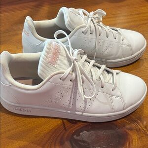 Adidas White and Pink Casual Sneakers